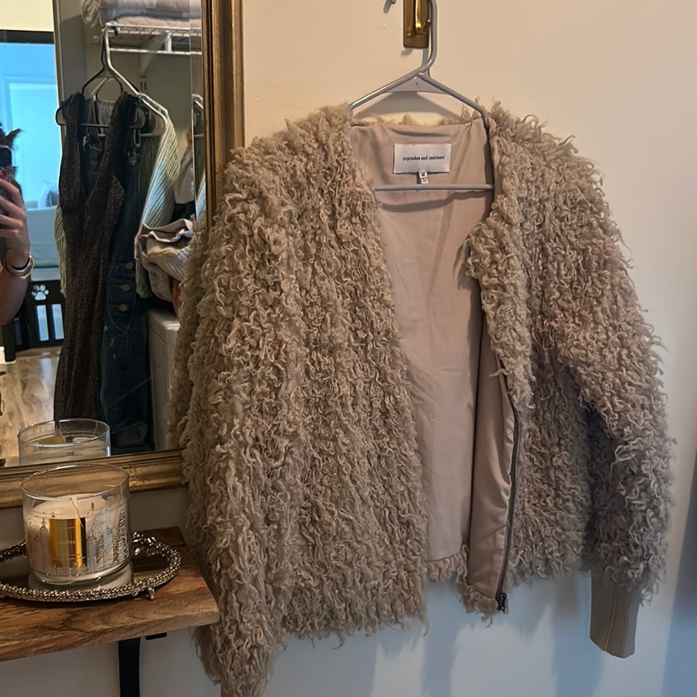Cupcakes & cashmere teddy jacket
